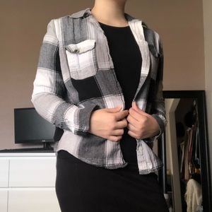 Black white and gray flannel.